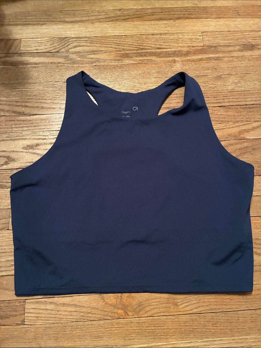 GAP Navy High-Neck Racerback Sports Bra Top